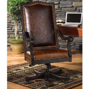  Tooled Leather Executive Chair