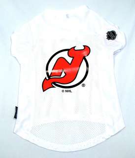 New Jersey Devils White Official NHL Jersey for Dogs  