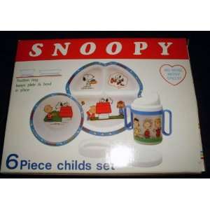  Peanuts Snoopy 6 piece Childs Set Dinnerware Baby