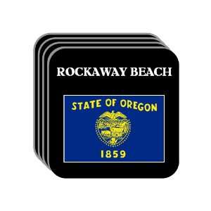  US State Flag   ROCKAWAY BEACH, Oregon (OR) Set of 4 Mini 