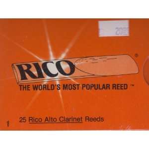  Rico Reeds for Alto Clarinet Strength #1 25 Reeds Per Box 