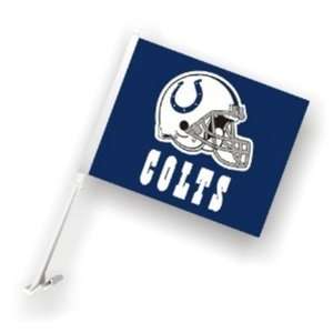  Indianapolis Colts Car Flag W/Wall Brackett Set Of 2 