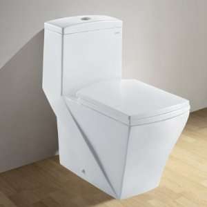  Contemporary European Toilet With Dual Flush Seat Included 