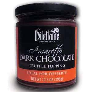Dilettante Chocolates Dark chocolate (Amaretto) Truffle Topping 10.5oz 