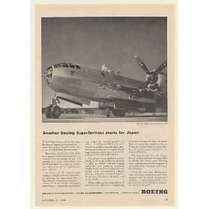  1944 Boeing B 29 Superfortress Aircraft Starts for Japan 