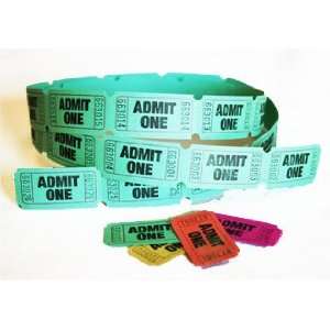  Admit One Tickets Green (Roll of 25)