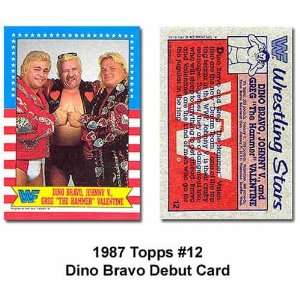  Topps Dino Bravo WWE Debut Card