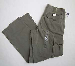 GAP MENS ARMY GREEN CARGO PANTS SIZE 30 INSEAM ALL WAIST SIZES NWT 