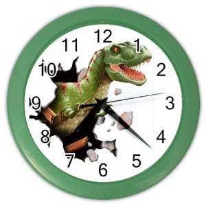 Dinosaur T Rex Design Plastic 10 inch Wall Clock 19989660