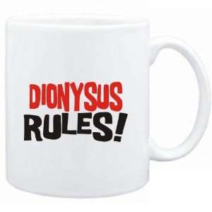  Mug White  Dionysus rules  Male Names Sports 