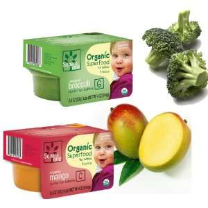 Month & Up Square One Organics Frozen Mango/Broccoli Mixed Pack 