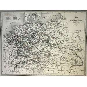  VA Malte Brun Map of Allemagne Empire (1861) Office 