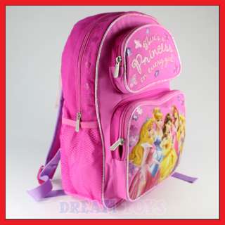 Disney Princesses 14 Backpack Bag School Girls Tangled  