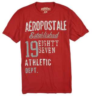 Aeropostale mens Athletic Dept Eighty Seven weathered graphic tee 