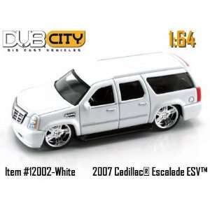  Jada Dub City Pearl White 2007 Cadillac Escalade ESV 164 