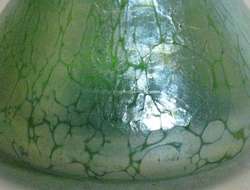Fine Loetz Papillion Green Art Glass Cabinet Vase c. 1900  