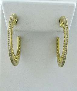 TIFFANY & CO PALOMA PICASSO VENEZIA STELLA 18K GOLD DIAMOND HOOP 