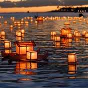 10 SQUARE floating CHINESE lanterns wishing water River paper candle 