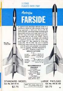 Estes Model Rocket Catalog 1970  Very Good Condition    