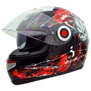  Headcase HC 888G Bone Red Full Face Motorcycle Helmet Sz 