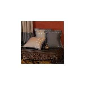  Embroidered Squares Trendy Throw Pillow Set   Steel Grey 