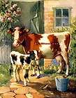   Dairy Farm Milking Bucket Bess Bossy Bessy Cow Calf HOLSTEIN Cattle