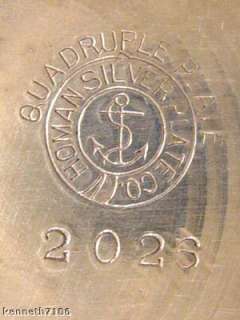 Homan Silver Co. Quadruple Plate Anchor 2026 Tea Set Sugar Creamer Bag 