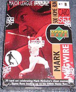 Mark McGwire Upper Deck MLB 500 HOME RUN Set (SEALED)  