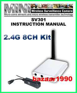Mini 2.4G Wireless 8CH AV Receiver Mini CCTV Camera Kit  
