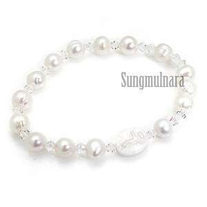  White Pearl Rosary Bracelet [] Jewelry