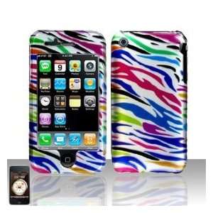   Rainbow Zebra Stripe Apple Iphone 3g 3gs Cell Phone Case Electronics