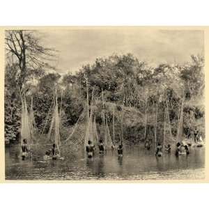  1930 Moru Men Fishing Nets Sudan Hugo Adolf Bernatzik 
