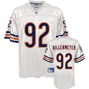  Hunter Hillenmeyer Chicago Bears White #92 Replica Reebok 