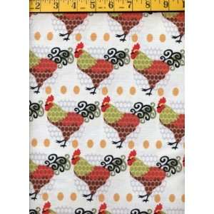  Quilting Fabric Morning Call Chicken and Eggs Arts 