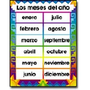  CHARTLET SPANISH MONTHS OF THE YEAR Toys & Games