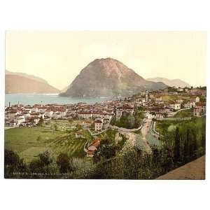   Reprint of Lugano, from Massagno, Tessin, Switzerland