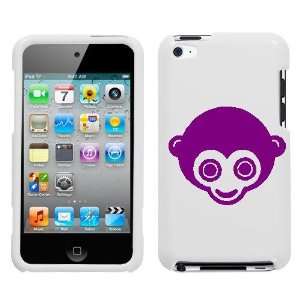   ITOUCH 4 4TH PURPLE MONKEY ON A WHITE HARD CASE COVER 