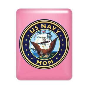  iPad Case Hot Pink US Navy Mom Bald Eagle Anchor and Ship 
