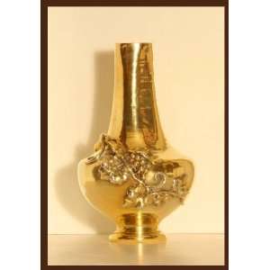   Art Nouveau Gold Plated Sterling Silver (Vermeil) Vase