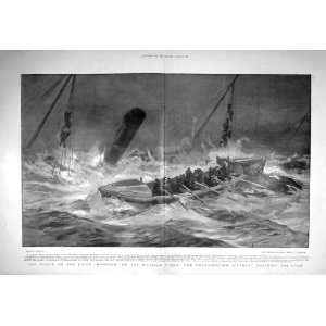  1898 Ship Wreck Mohegan Manacle Porthoustock Lifeboat 