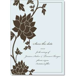 Love Grows Blue And Brown Invitations