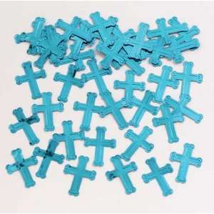  Confetti Emb, Crosses, Blue (12pks Case)