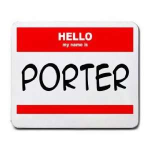  HELLO my name is PORTER Mousepad