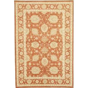    64 x 95 Red Hand Knotted Wool Ziegler Rug Furniture & Decor