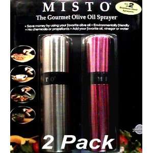  Misto The Gourment Olive Oil Sprayer 2 Pack Silver 