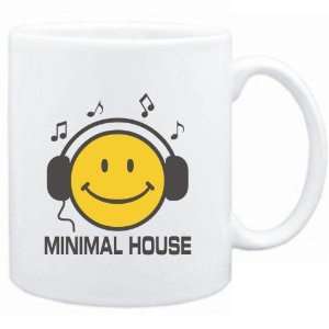  Mug White  Minimal House   Smiley Music Sports 