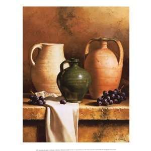  Earthenware with Grapes   Poster by Loran Speck (11.75x15 