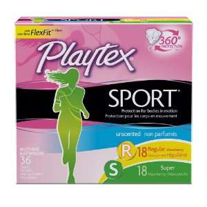 Playtex Sport Tampon Multipack, Unscented, 36 Count 