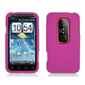  HTC EVO 3D   Hot Pink Silicone Rubber Gel Soft Skin Case 