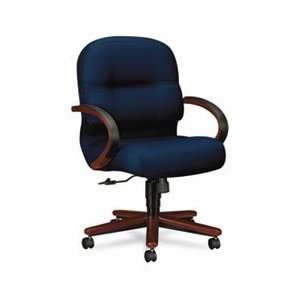    Soft Wood Series Mid Back Chair, Mahogany/Mariner